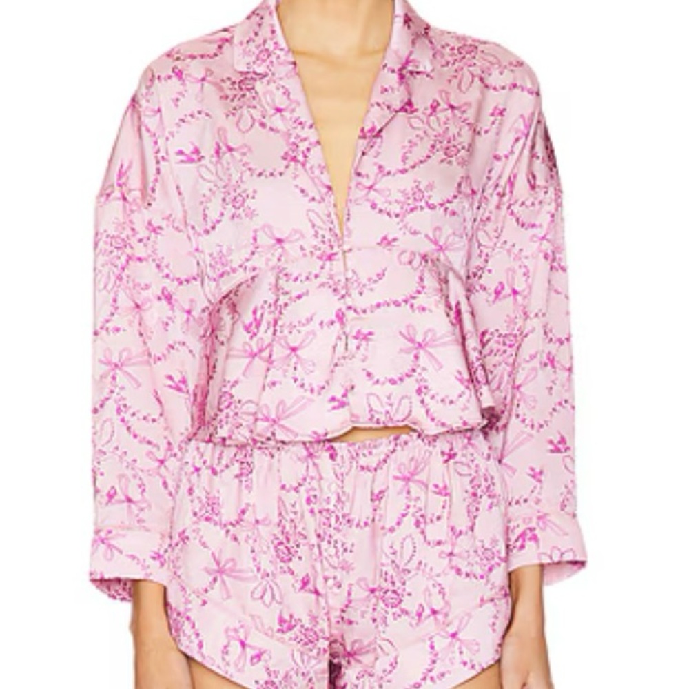 Pink Floral Women's Pajama Set